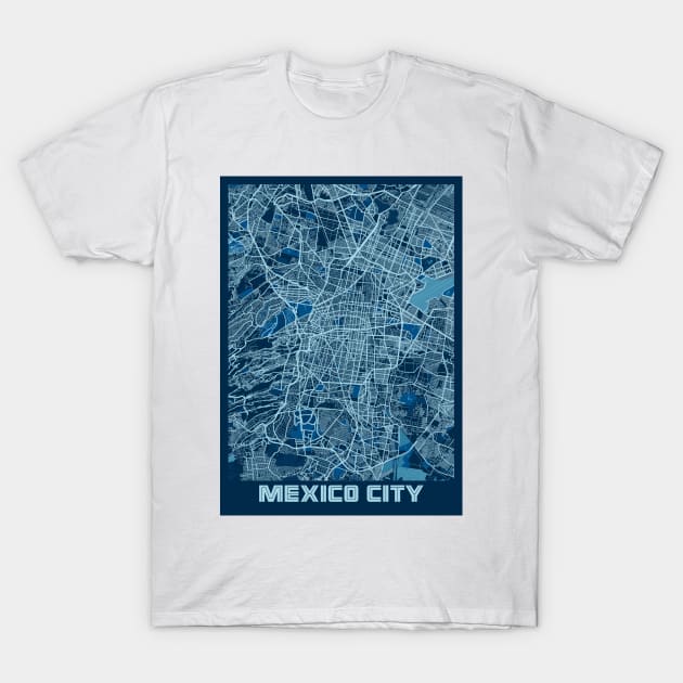 Mexico City - Mexico Peace City Map T-Shirt by tienstencil